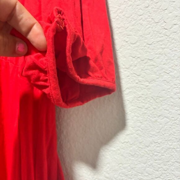 Draper James Womens Fit & Flare Dress 2XL Red 3/4 Sleeve Surplice Neck Pockets - Picture 7 of 9